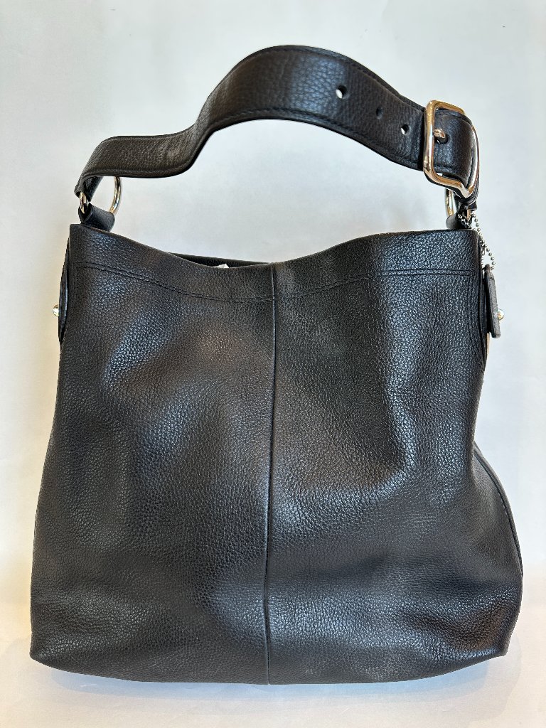 Black Leather Coach Hobo Bag Excellent Condition